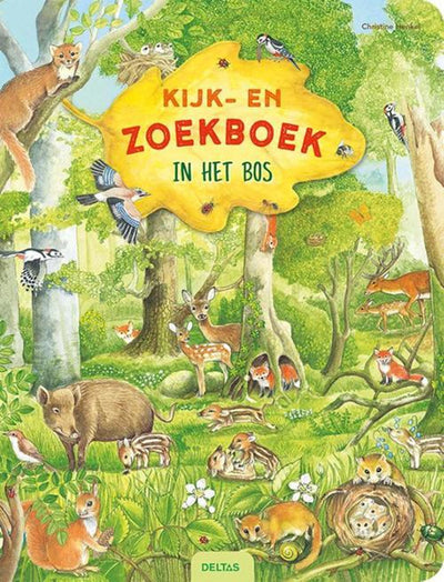 Deltas schauen im Wald auf das Suchbuch