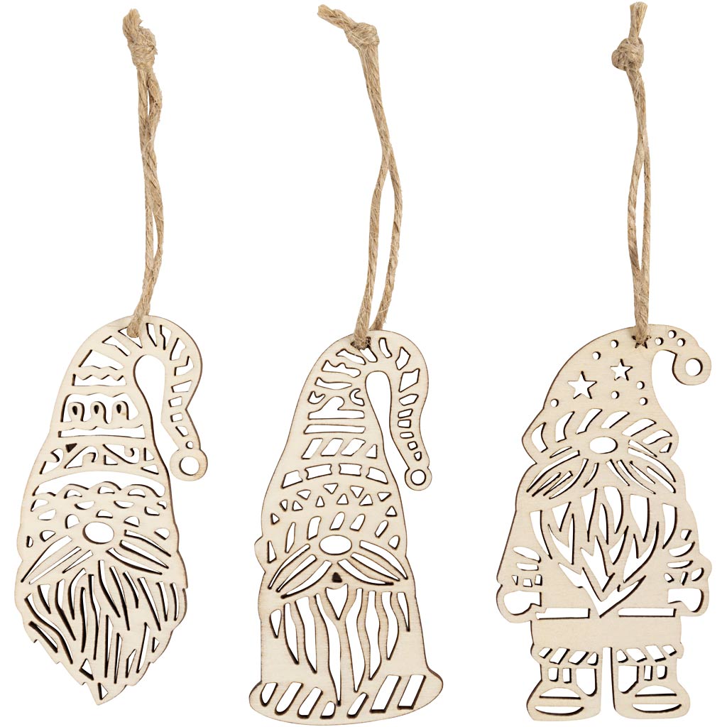 Creativ Company Skandinavischer Weihnachtszwerg, H: 8 cm, B: 4 cm, 6 Stück 1 Box