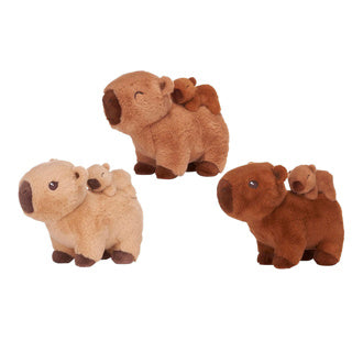 Plüsch Capybara Stehend und Baby 3 Assorti 25 cm