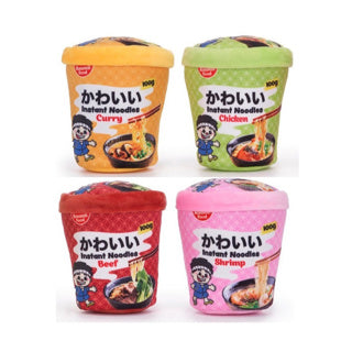 Kawaii Plüsch Nudeltopf mit Tier 4 sort. | 4 Stück