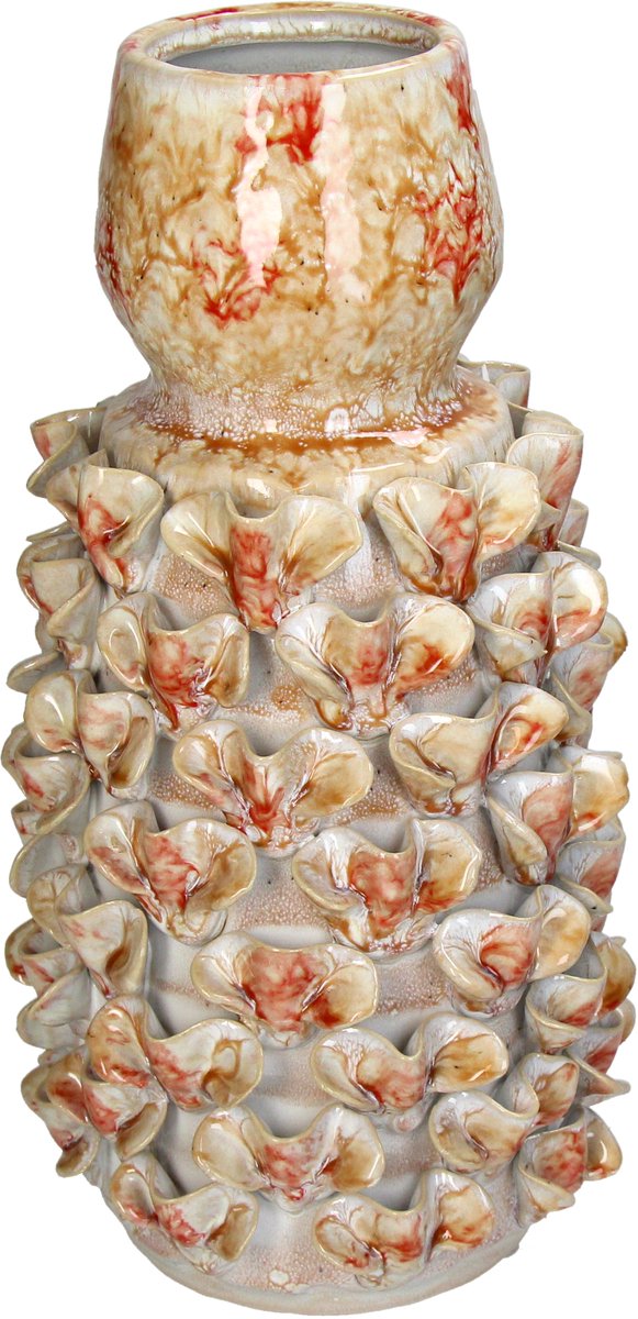 HD Collection Vase Steingut Terra 17x17x32,5cm