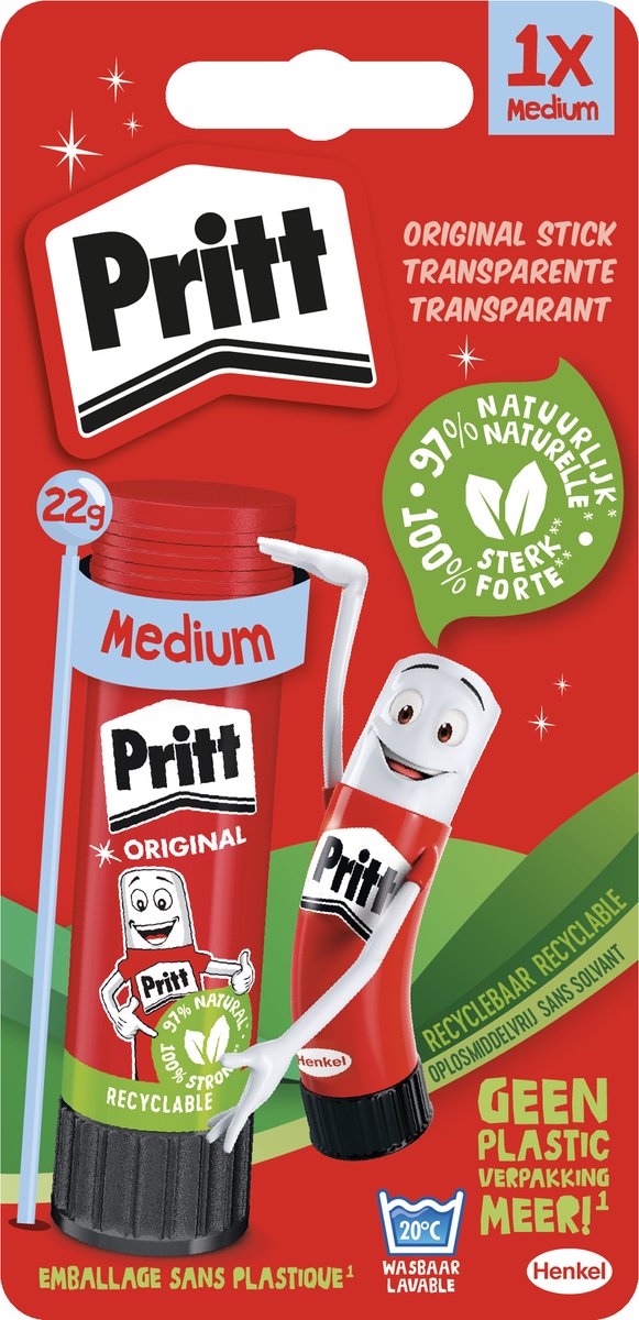 Pritt Original 22 g Box | original 22g | Klebestiftkleber | Schulbüro-Klebestift | Einfach zu verwendender, umweltfreundlicher Klebestift.