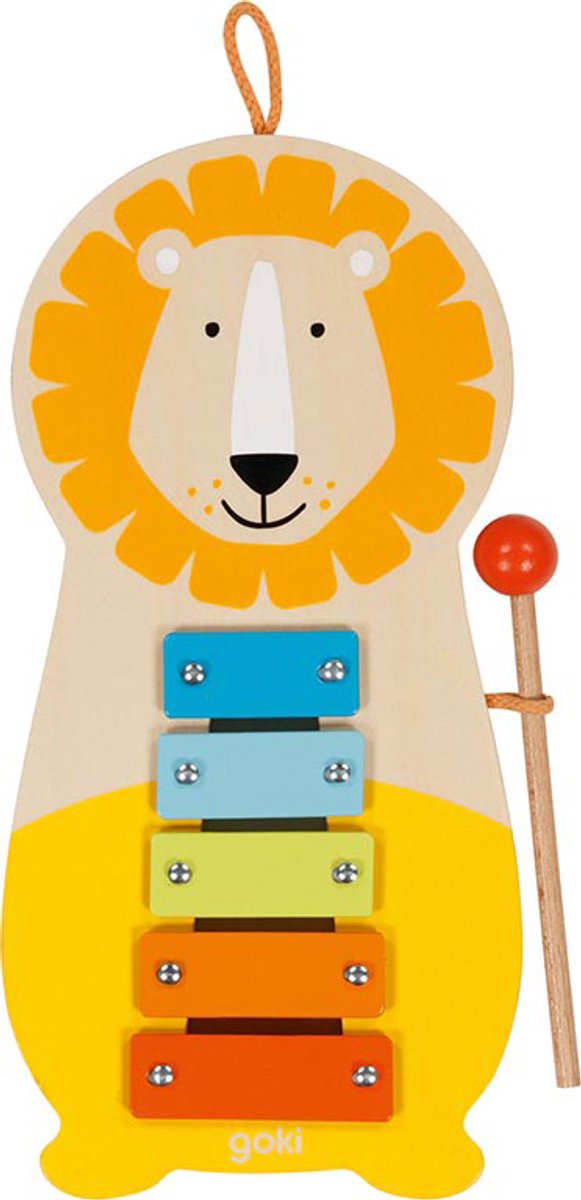 Goki Xylophon - Löwe - 12,5x25,5x1,6cm - spielerisch lernen - 1 Jahr