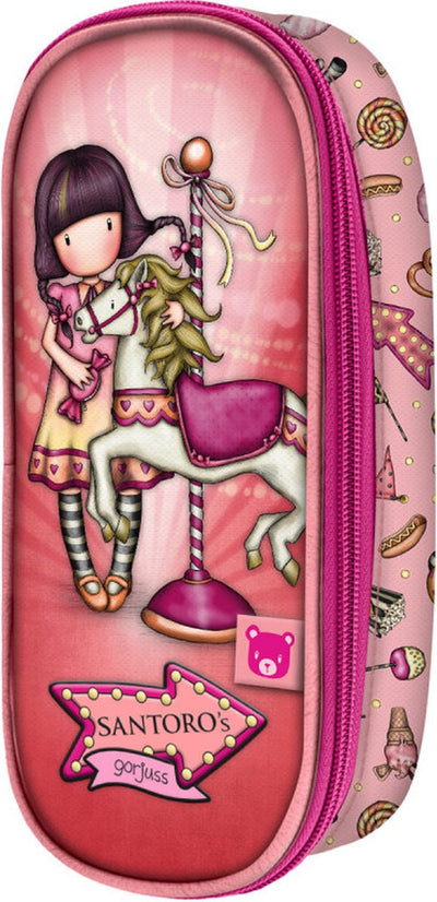 Gorjuss Schulmäppchen Karussell Lachs (10 x 23 x 6 cm)
