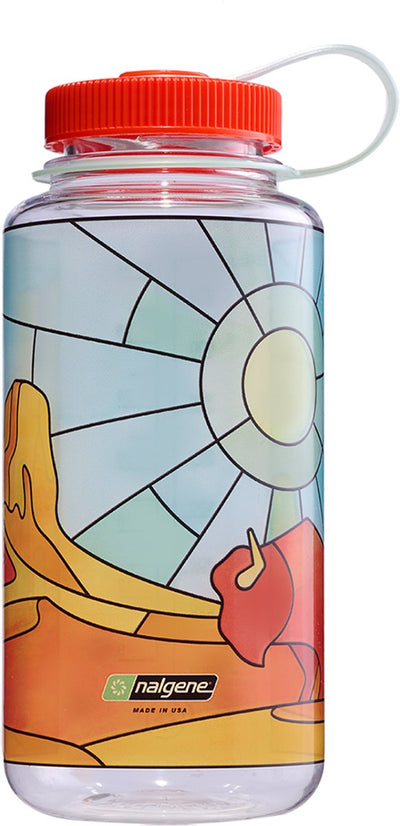 Nalgene – Weithalsflasche – Trinkflasche – Wasserflasche – 1000 ml, klar gebeizt, Desert Sustain – BPA-frei