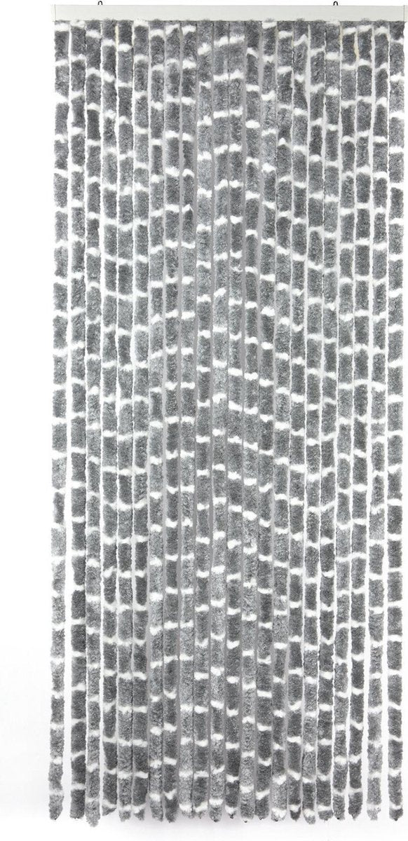 Arisol Fliegenvorhang – „Katzenschwanz“ – 220 x 90 cm – Grau-Weiß-Melange