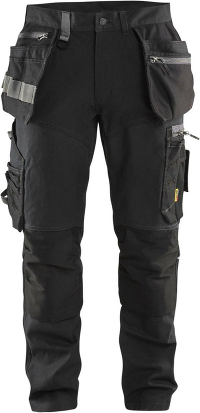 Blåkläder Blaklader 1599 Arbeitshose mit Stretcheinsätzen und Nageltaschen – Schwarz – C56