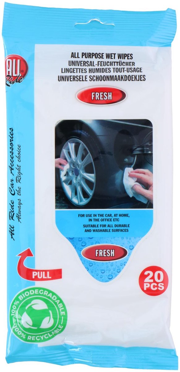 All Ride – Allzweckreiniger wischt frisch – Reinigungstuch – Kunststoff
