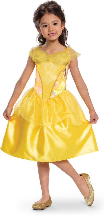Verkleidung Disney Prinzessin – Die Schöne das Biest, Belle Basic Plus, Größe M (7-8 Jahre)