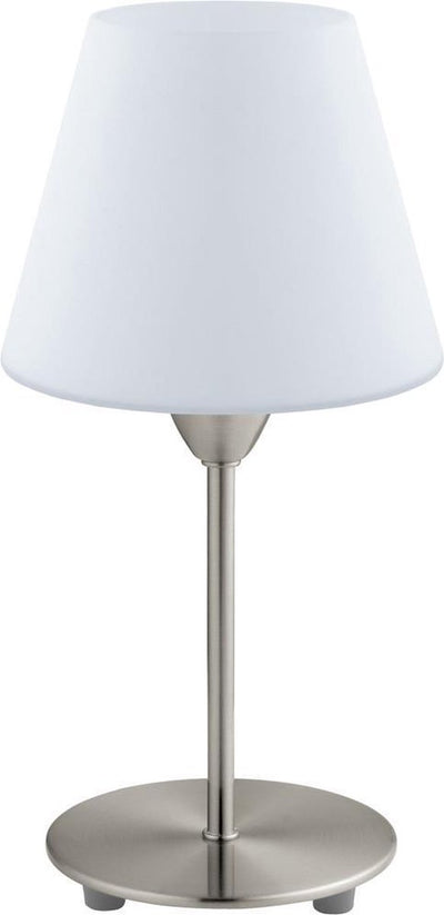 Eglo Damasco 1 - Tischleuchte - 1 Licht - Nickel matt - Weiß