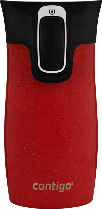 Contigo West Loop Mini Autoseal Thermosbecher Goji-Beere – Edelstahl-Isolierbecher, Kaffeebecher-to-go, BPA-frei, auslaufsicherer Becher-to-go mit leicht zu reinigendem Deckel, hält bis zu 6 Stunden warm, 300 ml
