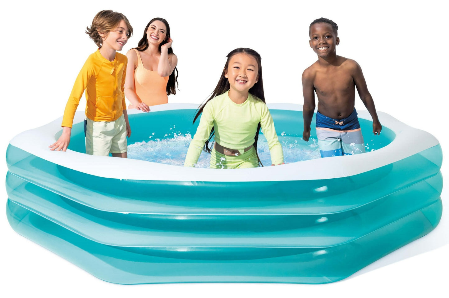 Intex aufblasbare Pool Octagon Family Pool in aufblasbarer Pool