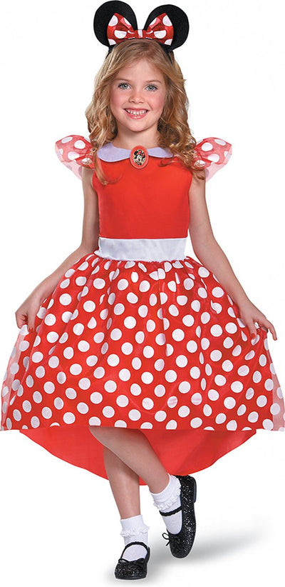 Disguise Disney – Minnie, klassisches rotes Minnie-Kostüm, Größe S (5–6 Jahre), Mädchen