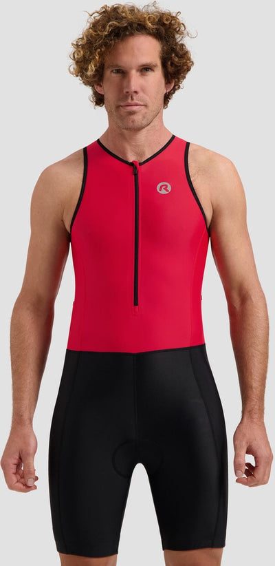 Rogelli Florida Trisuit Herren und Damen – ärmellos – Schwarz Rot – XL
