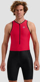 Rogelli Florida Trisuit Herren und Damen – ärmellos – Schwarz Rot – XL