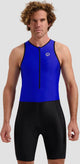 Rogelli Florida Trisuit Herren und Damen – ärmellos – Schwarz Blau – XL