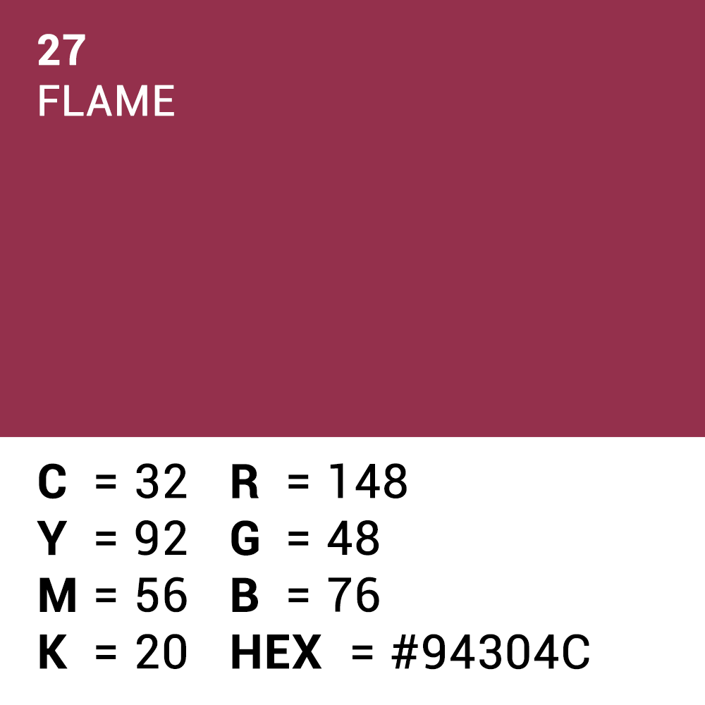 Vorgesetzter Hintergrundpapier 27 Flamme 1,35 x 11m