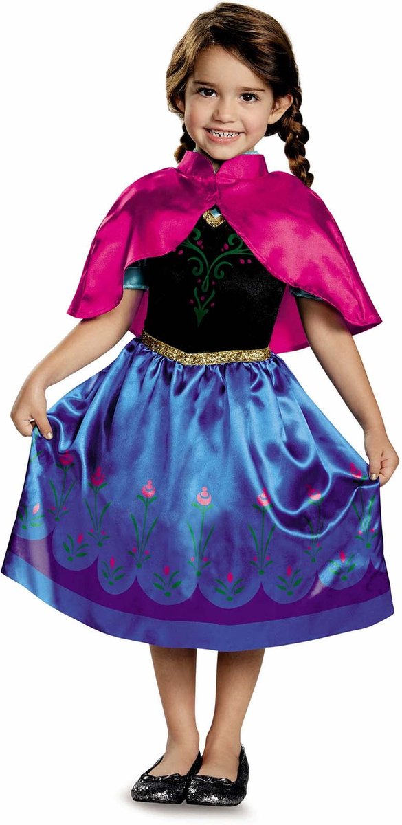 Disney-Verkleidung – Die Eiskönigin, Anna on the Road, klassisch, Größe XS (3–4 Jahre), Mädchen