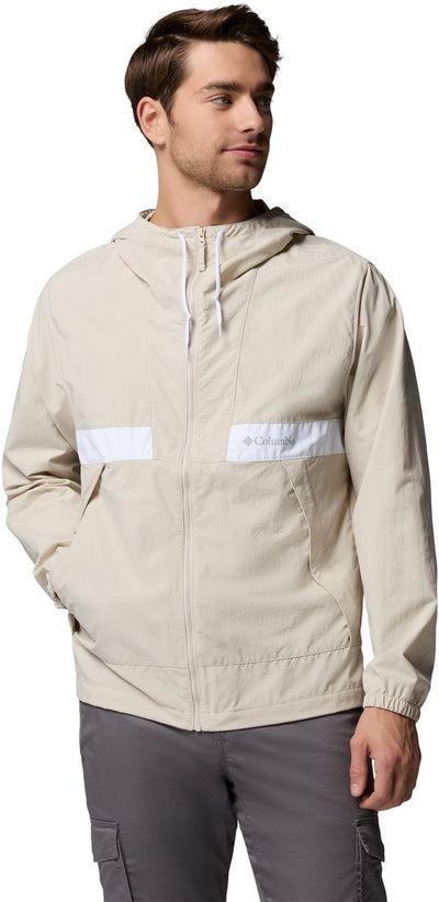 Columbia Spire Valley™ Kapuzen-Windbreaker-Herren-Outdoorjacke – dunkler Stein, weiß