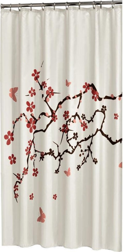 Robbenfellblüte - Duschvorhang 180x200 cm - Polyester - Rot