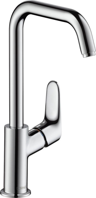 Hansgrohe Focus – Waschtisch-Mischbatterie – Einhebelbedienung – ohne Ablaufgarnitur – 240 mm – schwenkbarer Auslauf – Chrom