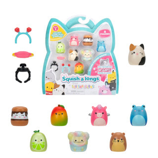 Squishalongs 8 Pak Assorti