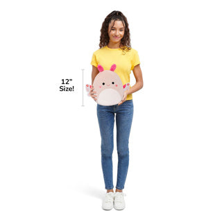 Jazwares Squishmallows – mittlerer Plüsch (Moritz – helle Pfirsichmotte) – 30 cm Plüsch