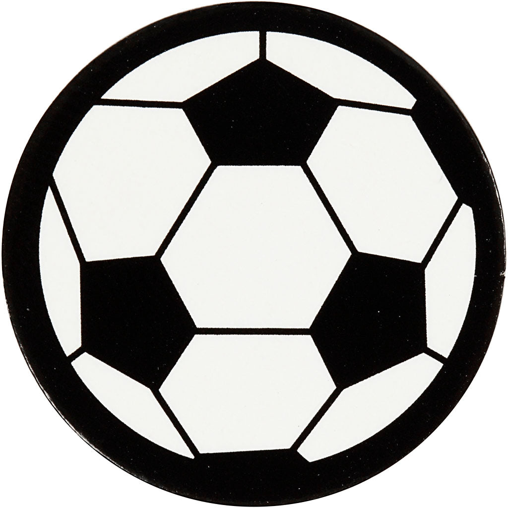 Creativ Firmenetikett, Fußball, D 25 mm, weiß schwarz, 20 Stück 1 Box