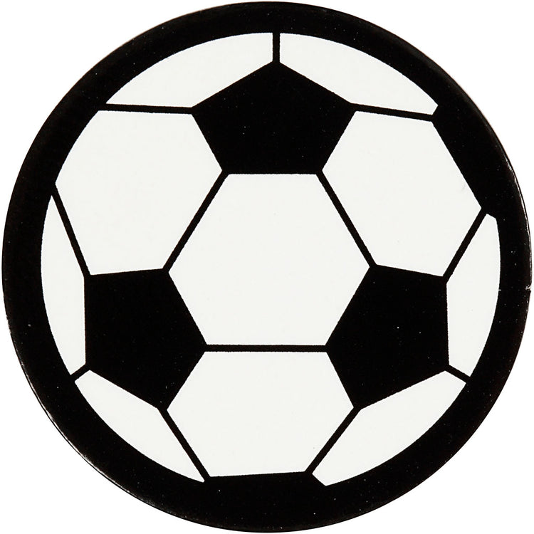 Creativ Firmenetikett, Fußball, D 25 mm, weiß schwarz, 20 Stück 1 Box