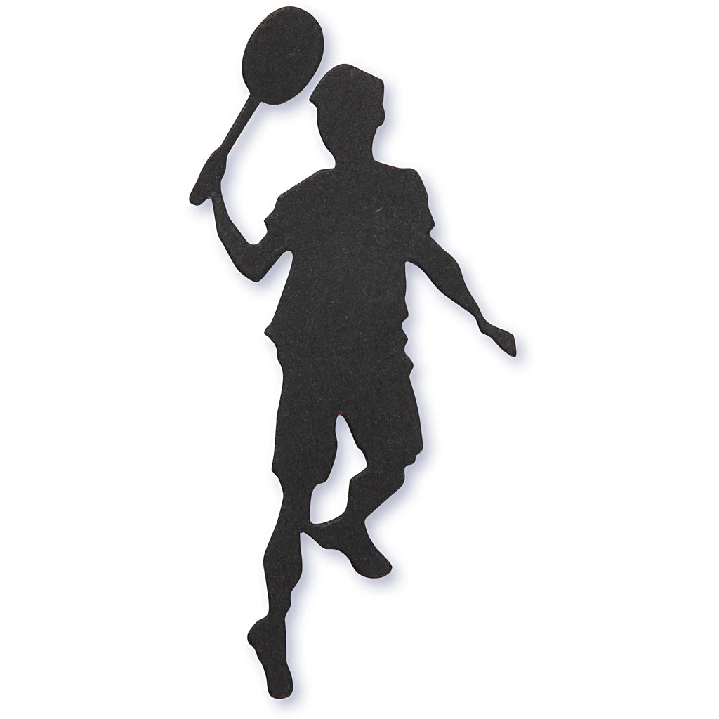 Creativ Firmenetikett, Badmintonspieler, Größe 40x90 mm, schwarz, 10 Stück 1 Box