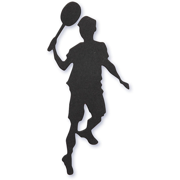Creativ Firmenetikett, Badmintonspieler, Größe 40x90 mm, schwarz, 10 Stück 1 Box