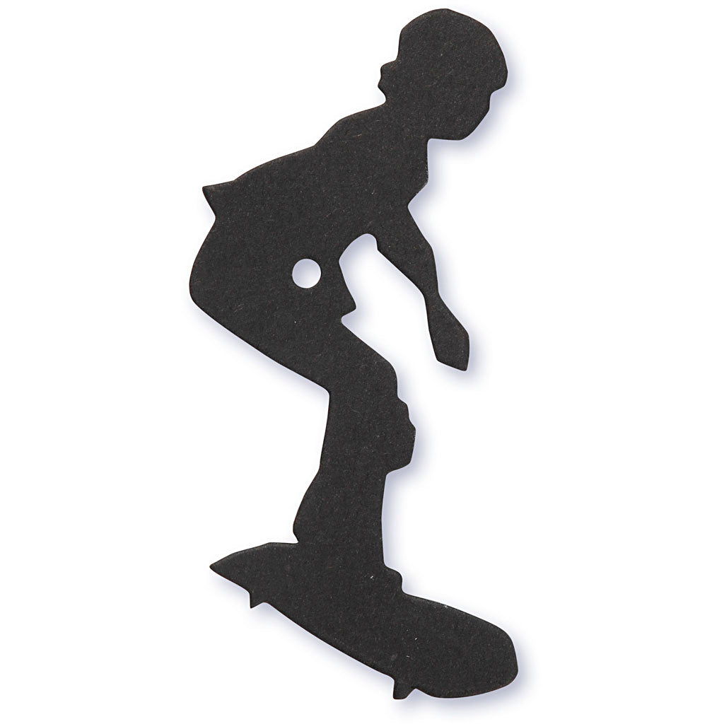 Creativ Firmenetikett, Skater, Größe 56x67 mm, schwarz, 10 Stück 1 Box