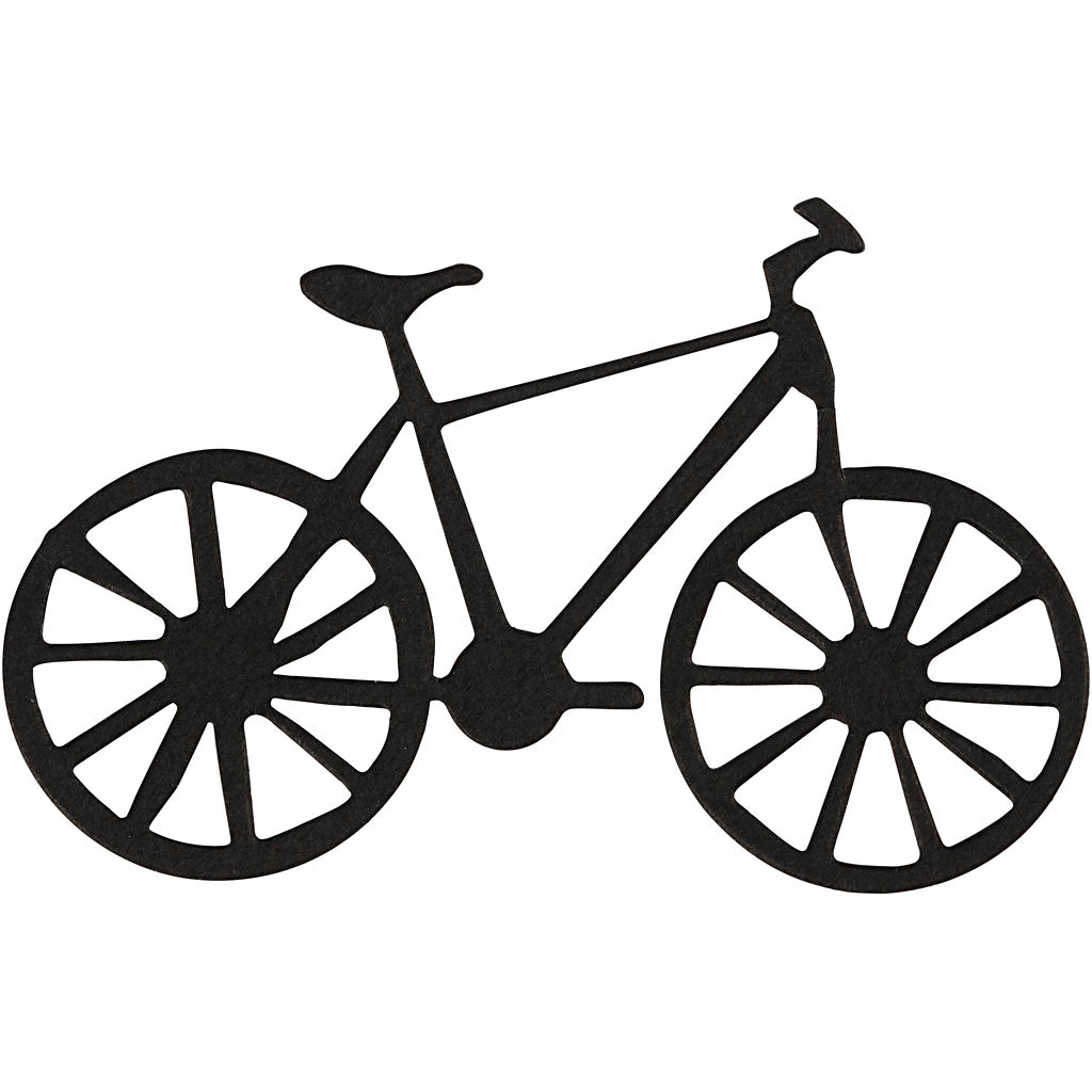 Creativ Firmenetikett, Fahrrad, Größe 77x48 mm, schwarz, 10 Stück 1 Karton