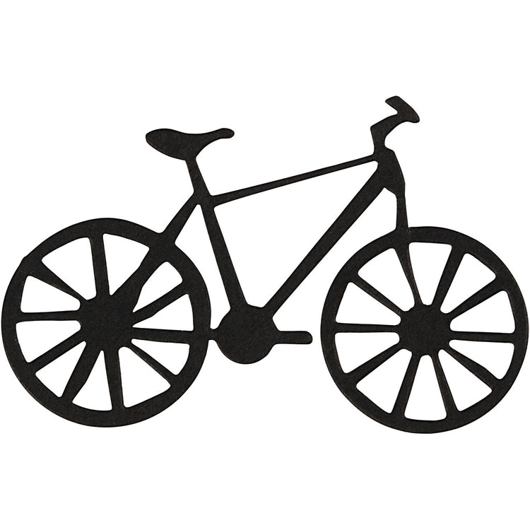 Creativ Firmenetikett, Fahrrad, Größe 77x48 mm, schwarz, 10 Stück 1 Karton