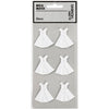 Creativ Firmenaufkleber, Kleid, Größe 35x31 mm, weiß, 6 Stück 1 Box