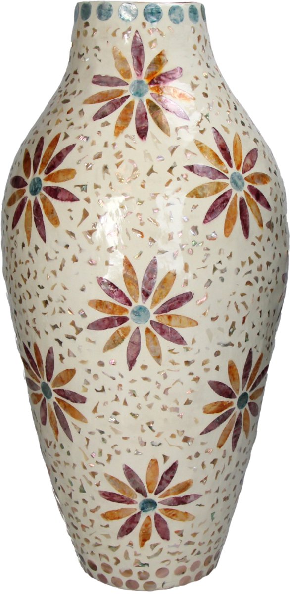HD Collection Vase Capiz Multi 24x24x50cm