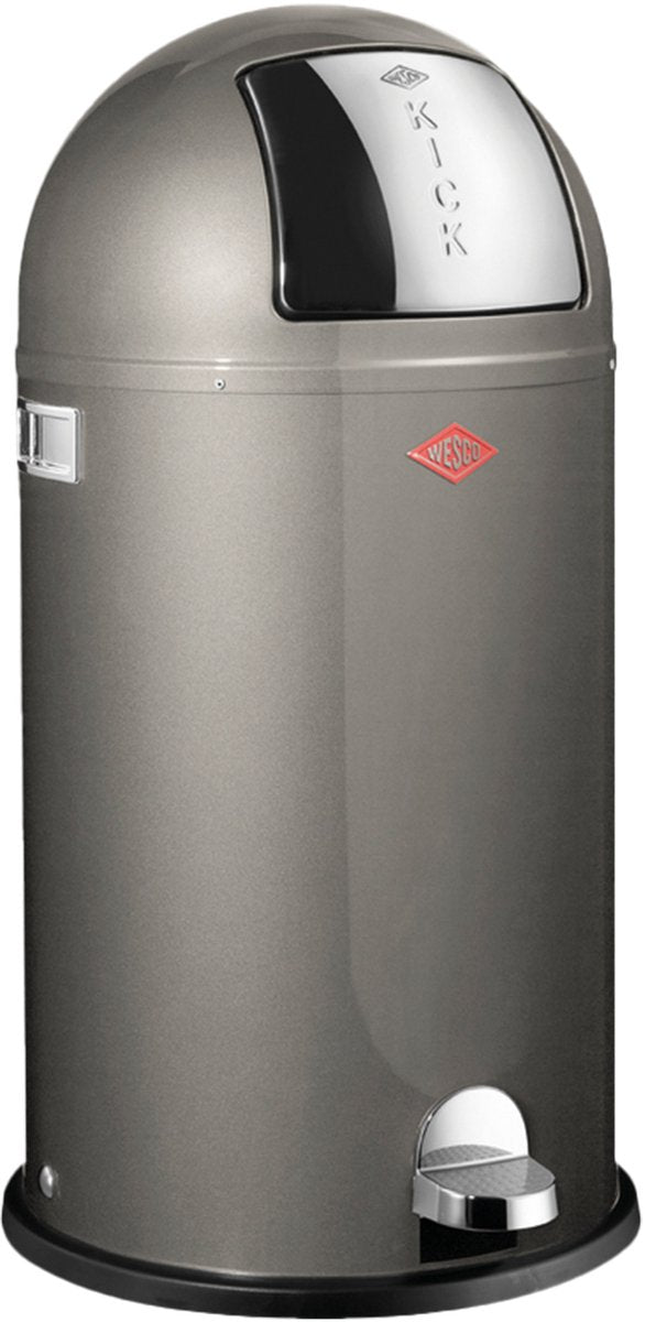 Wesco Kickboy Mülleimer | Treteimer | 40 Liter | Metall - Graphit | Abfallbehälter - hergestellt in Deutschland