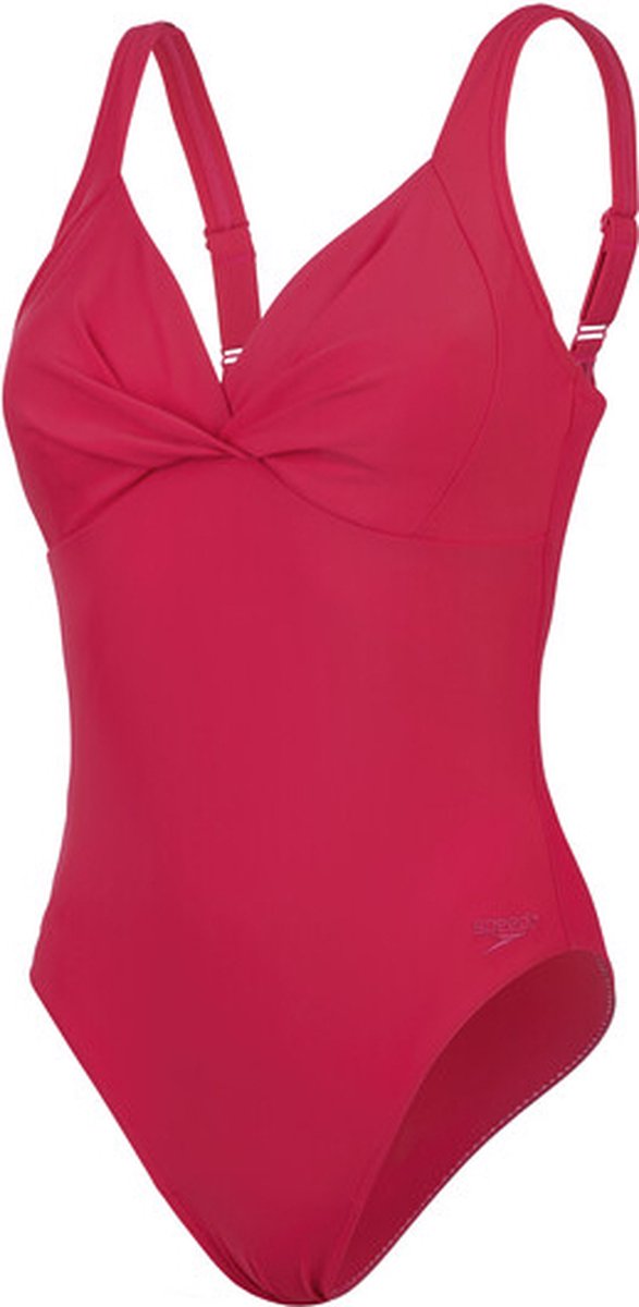 Speedo Shaping Cross Knot 1-teiliger Damen-Sportbadeanzug – Rosa