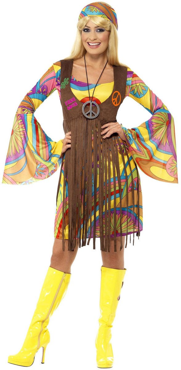 Vegaoo Hippie-Outfit für Damen – Fasching – Medium
