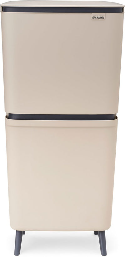 Brabantia Sortup Hi Abfallbehälter 20 + 25 Liter – Mülltrennung – sanftes Beige
