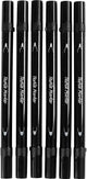 Creativ Company Textilmarker, Strichstärke 2,3 + 3,6 mm, schwarz, 6 Stück 1 Box