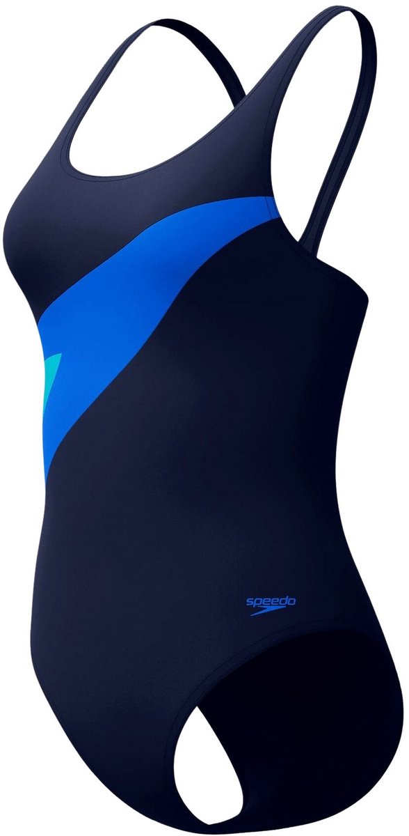 Speedo Hyperboom Butterfly Back 1-teiliger Sport-Badeanzug für Damen – Marineblau