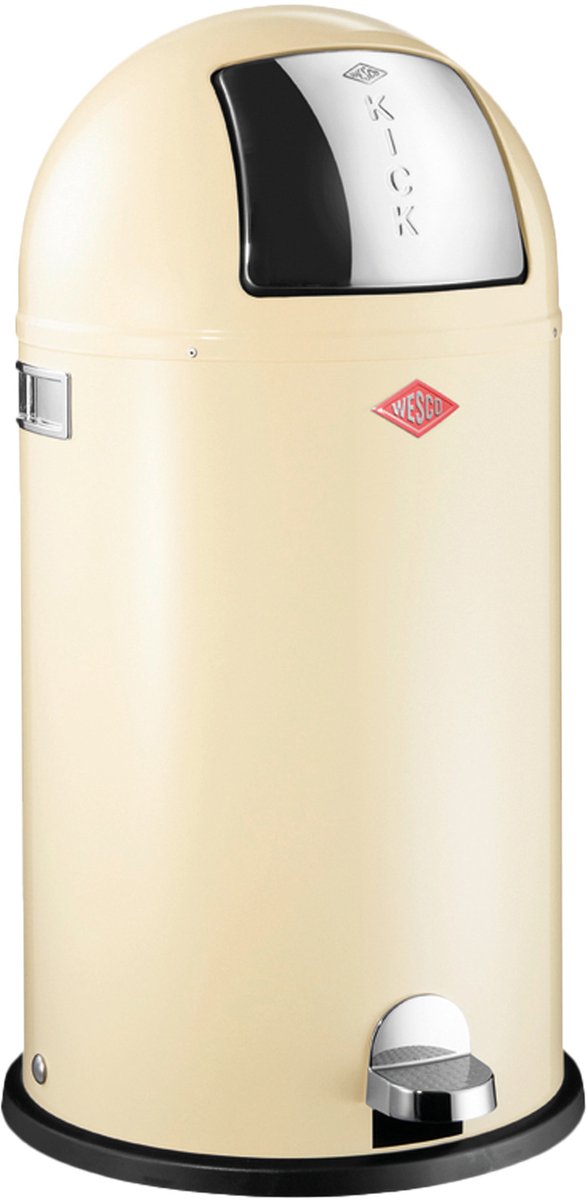 Wesco Kickboy Mülleimer | Treteimer | 40 Liter | Metall - Mandel | Abfallbehälter - hergestellt in Deutschland