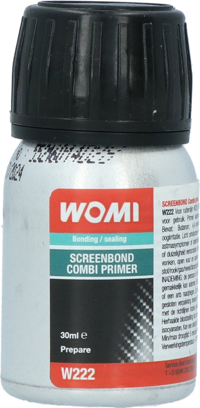 Womi Primer Screen Bond W222 – 30 ml – verbessert die Klebehaftung – schnelle Trocknung – für Fenster und Glas
