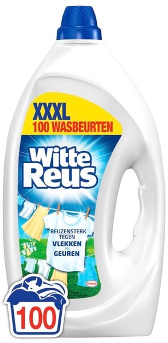 Weißes Riesengel - Flüssigwaschmittel - Weiße Wäsche - 100 Wäschen - Großverpackung
