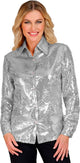 Widmann Paillettenbluse Silber Glanz Frau