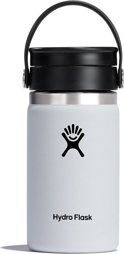 Hydro Flask Kaffeetasse mit breitem flexiblem Trinkdeckel (354 ml) – weiß