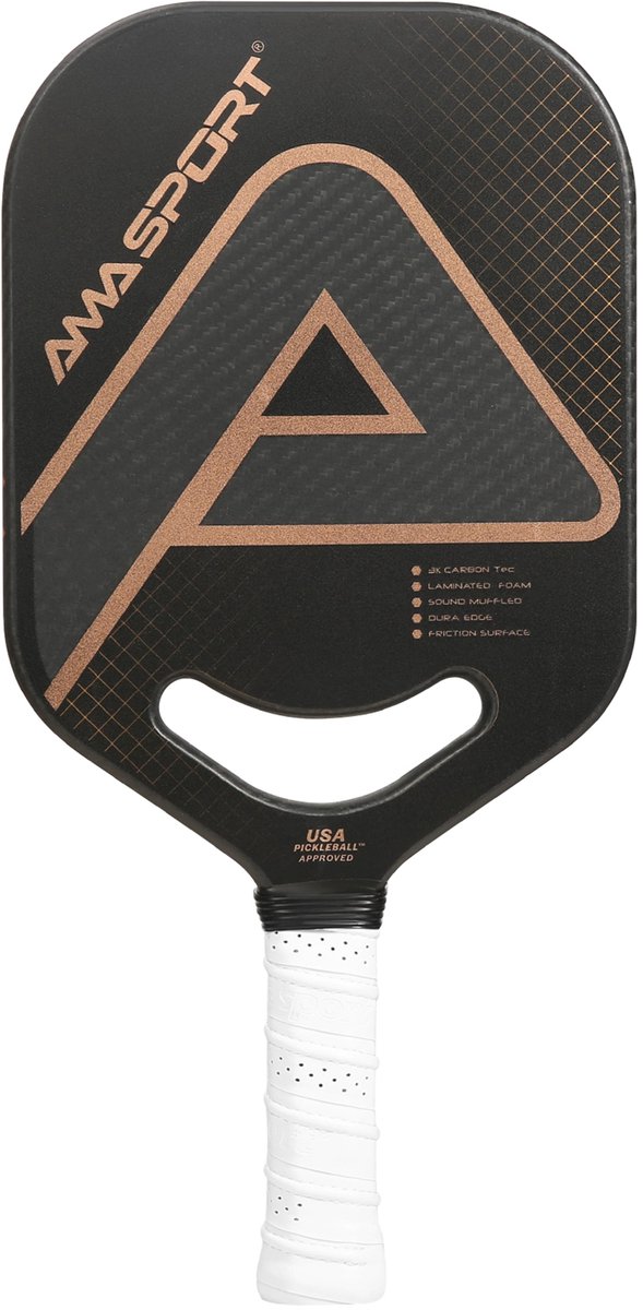 Ama Sport Pickleball-Schläger pp001-3kb blau – 3k Carbon – 20 mm Kern – maximale Spinkontrolle –