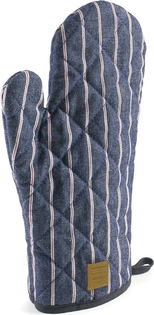 Lacor Paris Ofenhandschuh – dunkelblau gestreift – 30 cm