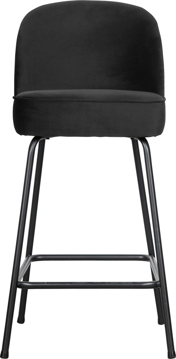 Woood Vogue Barstuhl – Samt – Schwarz – 89 x 50 x 55